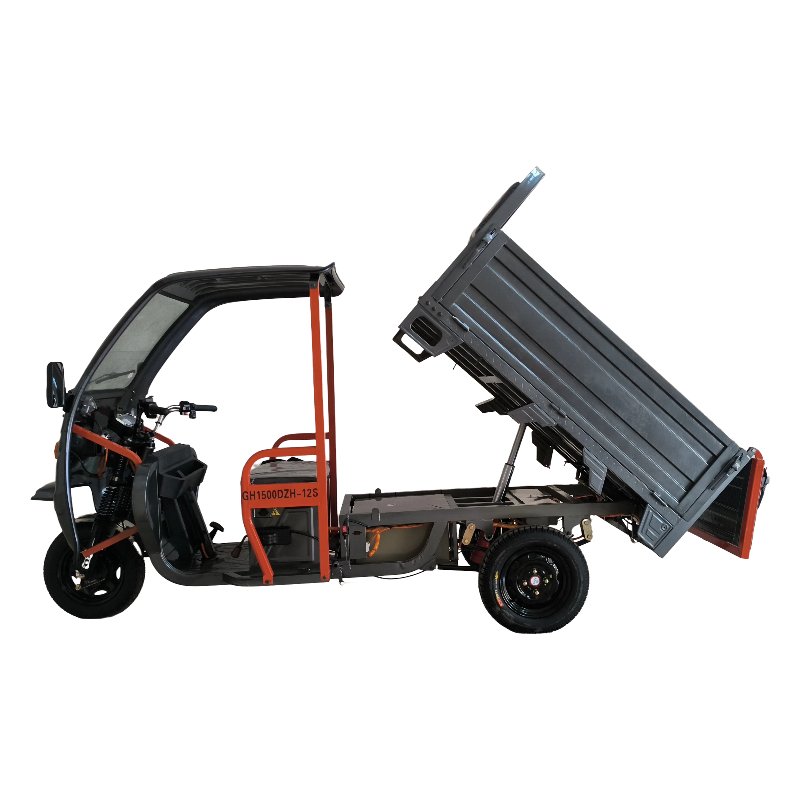 New Promotion Hot Style Safe Electric Tricycle Braking Gh1500Dzh-12S Electric Self-Unloading Cargo Tricycle